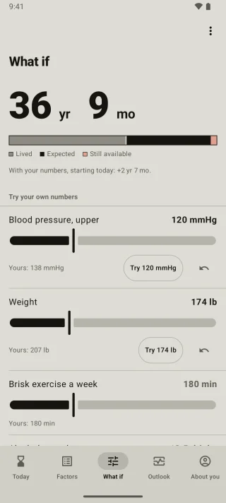 Expectancy screenshot