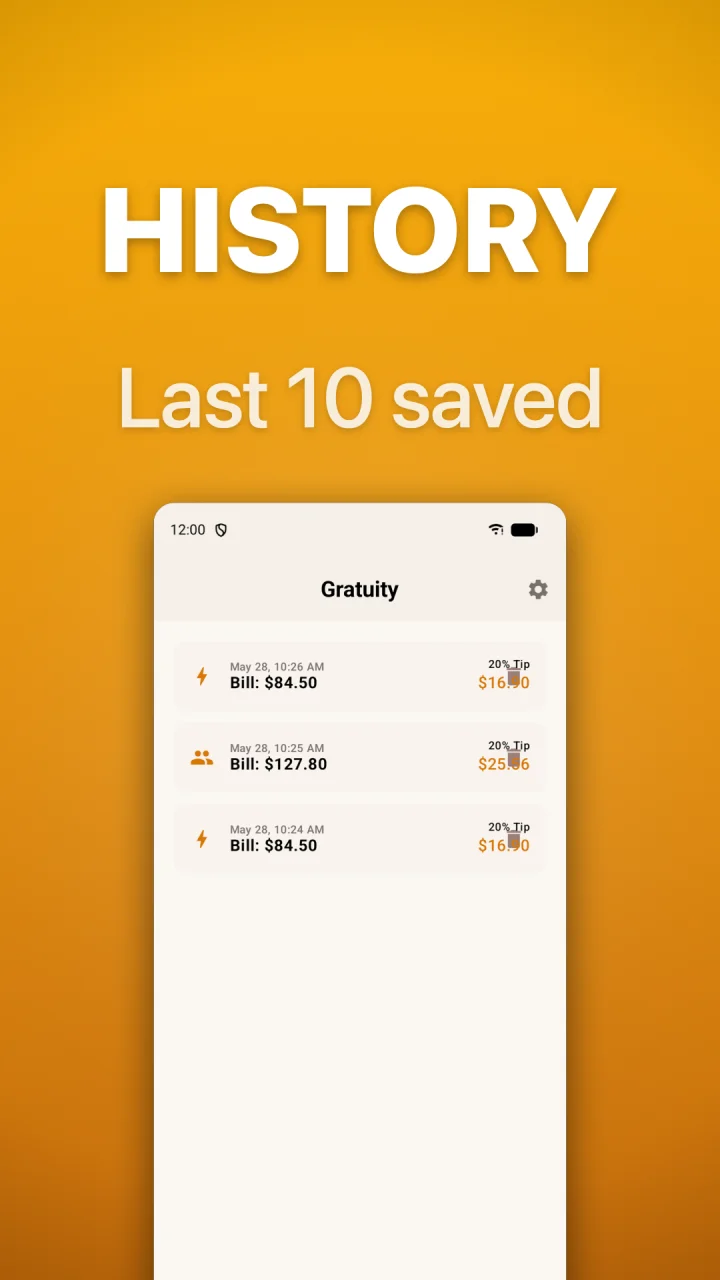 Gratuity screenshot