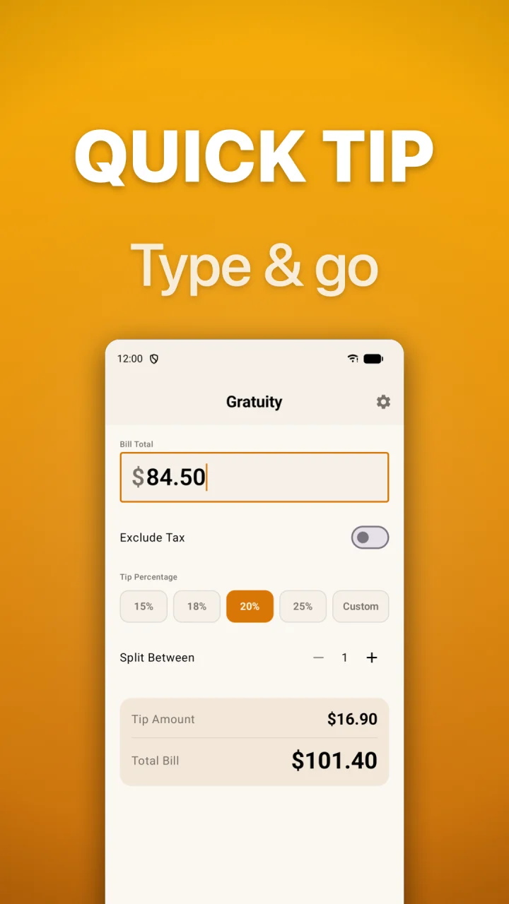 Gratuity screenshot
