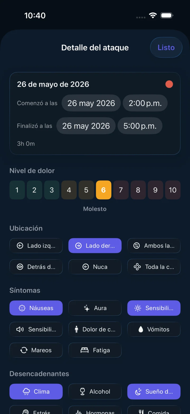 Headache screenshot